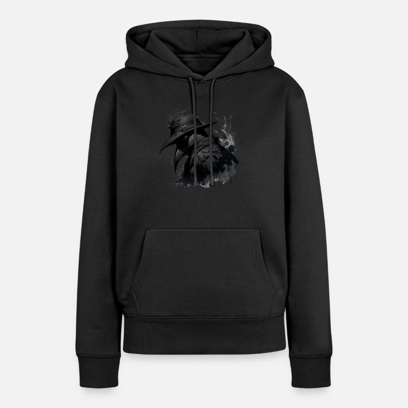 Peste Docteur Crow - Sweat à capuche Premium bio Femme - noir