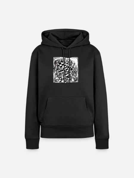 Schachabstraktion Nr. 2 - Frauen Premium Bio Hoodie - Schwarz