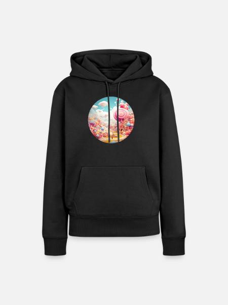 Traumhafte Entdeckungen: Kreative Abenteuer - Frauen Premium Bio Hoodie - Schwarz