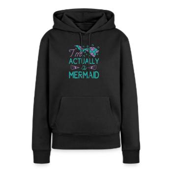 Je suis actuellement une sirène, Mermaids Summer Fun - Sweat à capuche Premium bio Femme - noir - Devant - Julia (174cm)