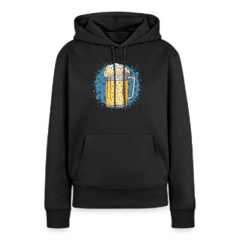 Becher - Frauen Premium Bio Hoodie - Schwarz - Vorne - Julia (174cm)