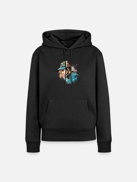 Urbaner Tom - Frauen Premium Bio Hoodie - Schwarz