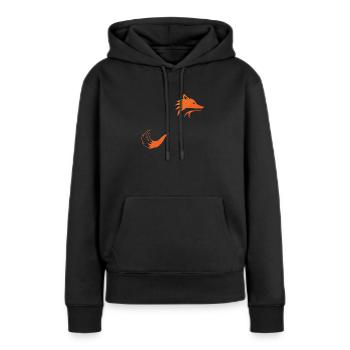 Renard - Sweat à capuche Premium bio Femme - noir - Devant - Julia (174cm)