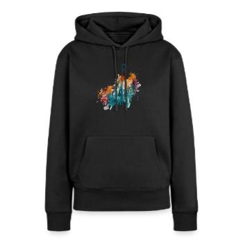 New Orleans ist eine Stadt im Süden der USA - Frauen Premium Bio Hoodie - Schwarz - Vorne - Julia (174cm)