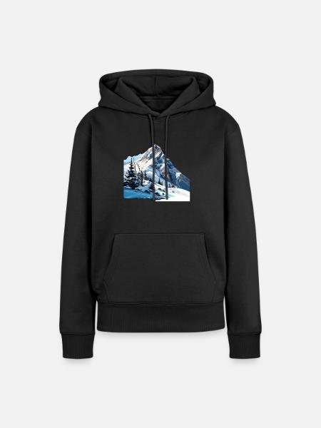 Endlich Winter - Frauen Premium Bio Hoodie - Schwarz