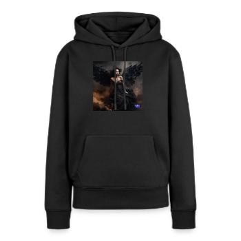 Dunkler Engel - Frauen Premium Bio Hoodie - Schwarz - Vorne - Julia (174cm)