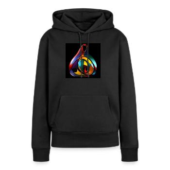 Kleinsche Flasche -04- - Frauen Premium Bio Hoodie - Schwarz - Vorne - Julia (174cm)