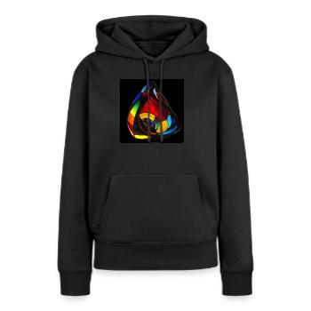 Kleinsche Flasche -05- - Frauen Premium Bio Hoodie - Schwarz - Vorne - Julia (174cm)