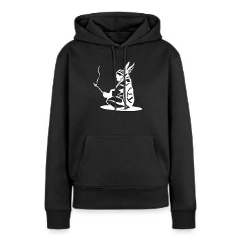 Ureinwohner Amerikas Indigener Indianergeist Cowboy - Frauen Premium Bio Hoodie - Schwarz - Vorne - Julia (174cm)