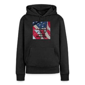 Vétérans, anciens combattant, armistice. - Sweat à capuche Premium bio Femme - noir - Devant - Julia (174cm)