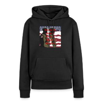Vétérans, anciens combattant, armistice. - Sweat à capuche Premium bio Femme - noir - Devant - Julia (174cm)