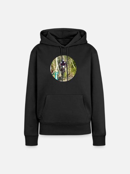 MTB MTB Downhill - Frauen Premium Bio Hoodie - Schwarz
