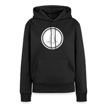 Yoga Pose - Frauen Premium Bio Hoodie - Schwarz - Vorne - Julia (174cm)