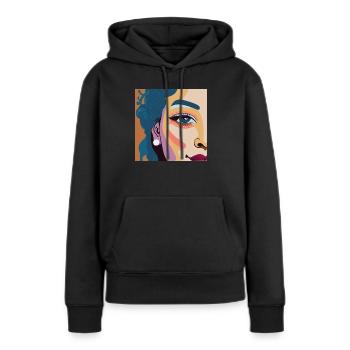 Women / Feminin / Art - Frauen Premium Bio Hoodie - Schwarz - Vorne - Julia (174cm)