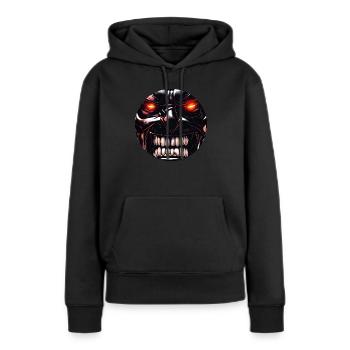 Angry Terminator - Frauen Premium Bio Hoodie - Schwarz - Vorne - Julia (174cm)