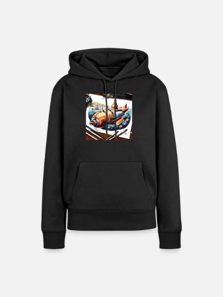 U-Boot Nr. 6 - Frauen Premium Bio Hoodie - Schwarz
