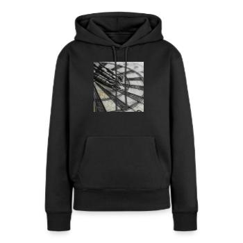 Dartboard - Frauen Premium Bio Hoodie - Schwarz - Vorne - Julia (174cm)