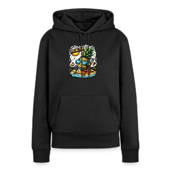 Feeling Pine - Frauen Premium Bio Hoodie - Schwarz - Vorne - Julia (174cm)