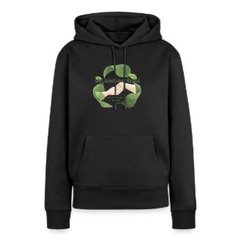 environnement - Sweat à capuche Premium bio Femme - noir - Devant - Julia (174cm)