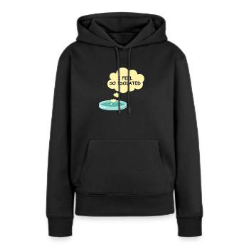 Microbiologie Drôle de laboratoire de bactéries Je me sens tellement isolé - Sweat à capuche Premium bio Femme - noir - Devant - Julia (174cm)