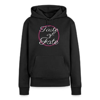 Esthétique culinaire Citations d’art culinaire - Sweat à capuche Premium bio Femme - noir - Devant - Julia (174cm)