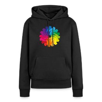 Diversity - Vielfalt ist alles! - Frauen Premium Bio Hoodie - Schwarz - Vorne - Julia (174cm)