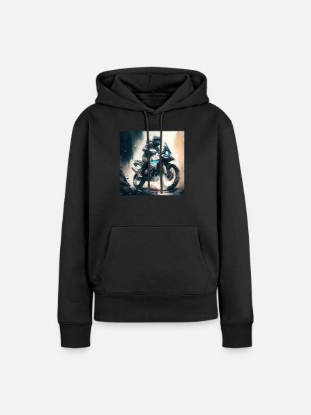 Enduro Tour 2 - Frauen Premium Bio Hoodie - Schwarz