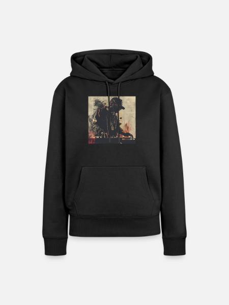 HipHop - Frauen Premium Bio Hoodie - Schwarz