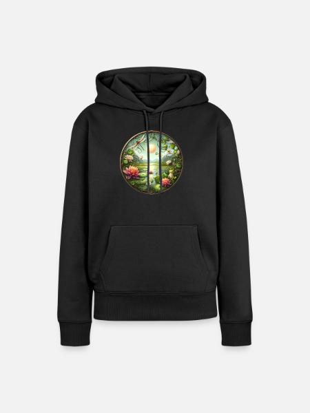 See der Träume - Frauen Premium Bio Hoodie - Schwarz