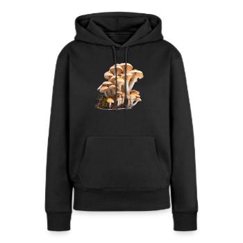 Les champignons sont importants sur le plan écologique - Sweat à capuche Premium bio Femme - noir - Devant - Julia (174cm)