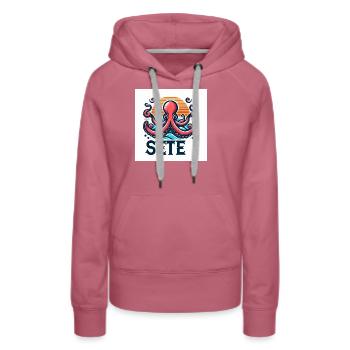 sete - Sweat à capuche Premium bio Femme - mauve - Devant - Isabella (175cm)