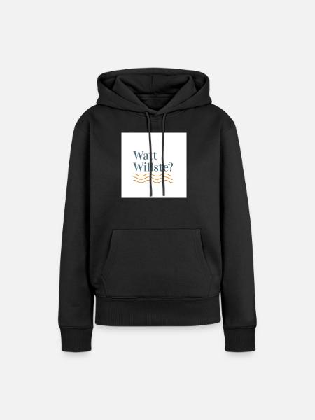 Watt Willste - Frauen Premium Bio Hoodie - Schwarz