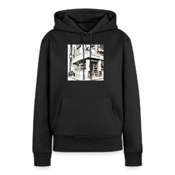 Haus Laden Manga - Frauen Premium Bio Hoodie - Schwarz - Vorne - Julia (174cm)