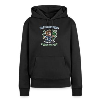 Mein Traumjob: Scheinwerfer - Witziges Wortspiel - Frauen Premium Bio Hoodie - Schwarz - Vorne - Julia (174cm)