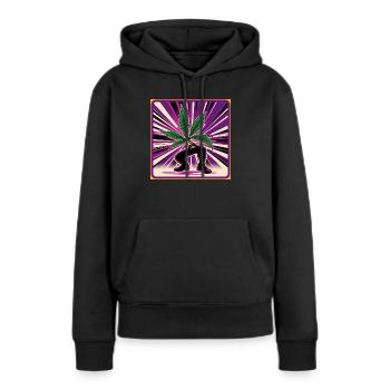 Stoned Striders - Frauen Premium Bio Hoodie - Schwarz - Vorne - Julia (174cm)