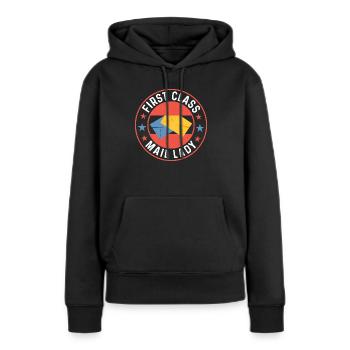 First Class Mail Lady Mail Postal Worker - Frauen Premium Bio Hoodie - Schwarz - Vorne - Julia (174cm)