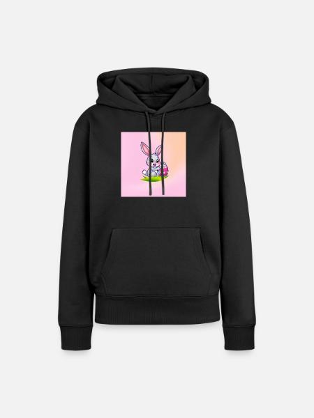 Bunte Ostern - Frauen Premium Bio Hoodie - Schwarz