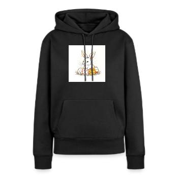 Kunterbuntes Osterfest - Frauen Premium Bio Hoodie - Schwarz - Vorne - Julia (174cm)