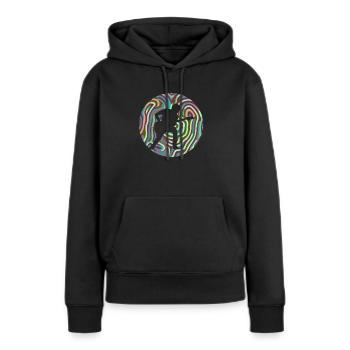 Guitare électrique Hard Rock Shouter - Sweat à capuche Premium bio Femme - noir - Devant - Julia (174cm)