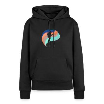 Elektrogitarre Heavy - Frauen Premium Bio Hoodie - Schwarz - Vorne - Julia (174cm)