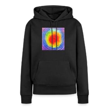 Chakra Kraft - Frauen Premium Bio Hoodie - Schwarz - Vorne - Julia (174cm)