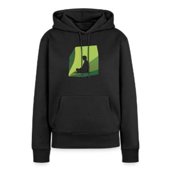 Meditation Entspannung Atmung - Frauen Premium Bio Hoodie - Schwarz - Vorne - Julia (174cm)