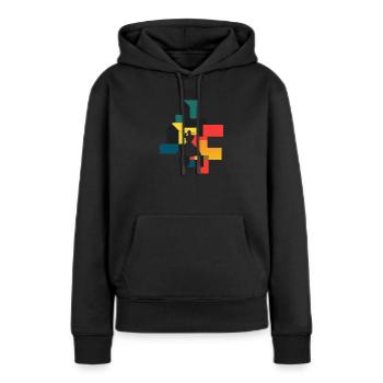 Aikido Kampfkunst - Frauen Premium Bio Hoodie - Schwarz - Vorne - Julia (174cm)