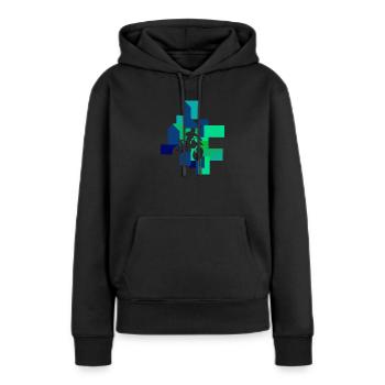 Motocross Enduro Rennen - Frauen Premium Bio Hoodie - Schwarz - Vorne - Julia (174cm)