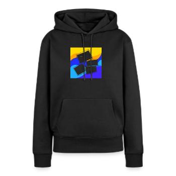 Briefmarkensammler Postmarken - Frauen Premium Bio Hoodie - Schwarz - Vorne - Julia (174cm)