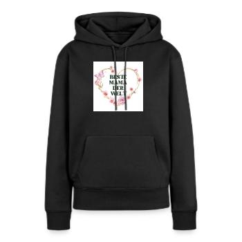 Beste Mama der Welt - Frauen Premium Bio Hoodie - Schwarz - Vorne - Julia (174cm)