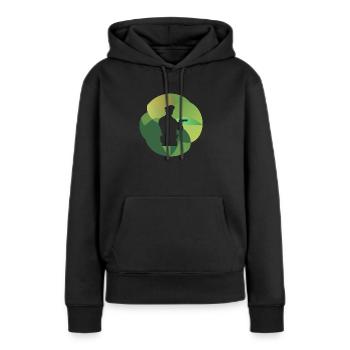 Polizei Polizeiarbeit Notruf - Frauen Premium Bio Hoodie - Schwarz - Vorne - Julia (174cm)