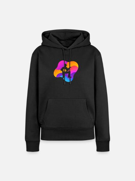 Banjo Dixieland - Frauen Premium Bio Hoodie - Schwarz