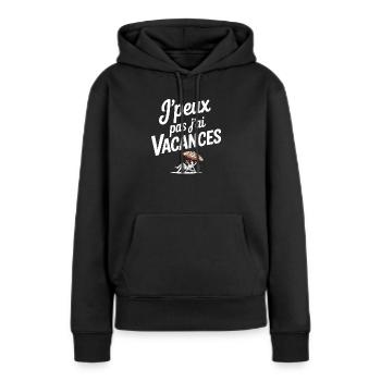 vacances, vacances d'été - Sweat à capuche Premium bio Femme - noir - Devant - Julia (174cm)