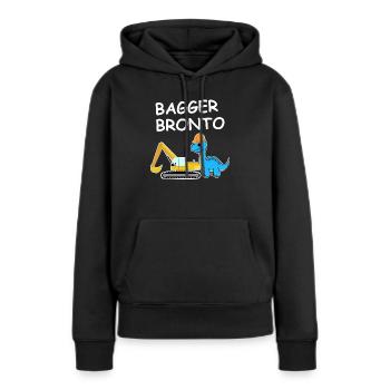 Excavatrice Bronto - Sweat à capuche Premium bio Femme - noir - Devant - Julia (174cm)
